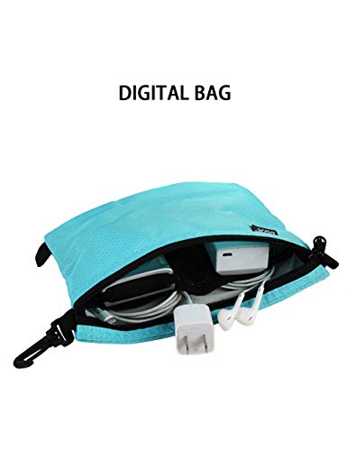 GOX Small Toiletry Bag for Men Bulk Cosmetic Bag Dopp Kit Carry On Zipper Pouch Organization Nylon Small Packing Sack Water Repellent - color: Blue