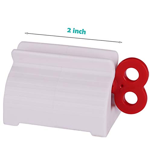 XYKEEY Toothpaste Tube Roller - Manual Squeezer Tool, Toothbrush Squeezers, Clip Holder Stand Winder (Red) - color: Red