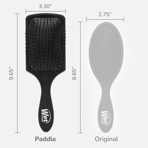Wet Brush Paddle Detangler Hair Brush, Black Frost - Ultra-Soft IntelliFlex Detangling Bristles with AquaVent Design - Spread Hair Treatments Evenly - Glides Through Tangles For All Hair Types - color: Black Frost, size: 1 Count (Pack of 1)
