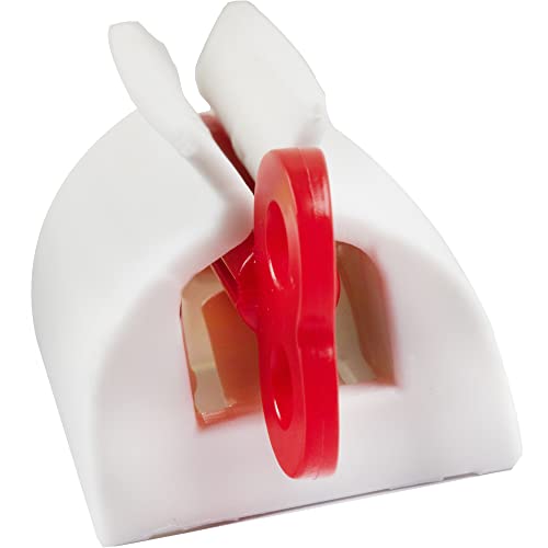 whiteeeen 3pcs Toothpaste Squeezer Dispenser Toothpaste Roller Toothpaste Seat Holder Stand for Bathroom