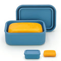 AIDIMMING Leak Proof Silicone Travel Soap Case with Drain Pad, Shatterproof Compact Bar Soap Container with Lid, Shatterproof Portable Soap Holder for Bar Soap, Travel Gym Camping(Dark Blue) - color: Dark Blue