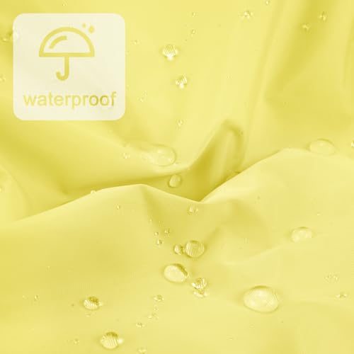 Edoneery Reusable Shower Caps for Women, Waterproof Long Hair Bonnet | Washable Design, Wide Elastic Band, Large Fit, Holds Long Hair, Braids Friendly, Bath Accessories, Spa, Travel - color: Bright Yellow