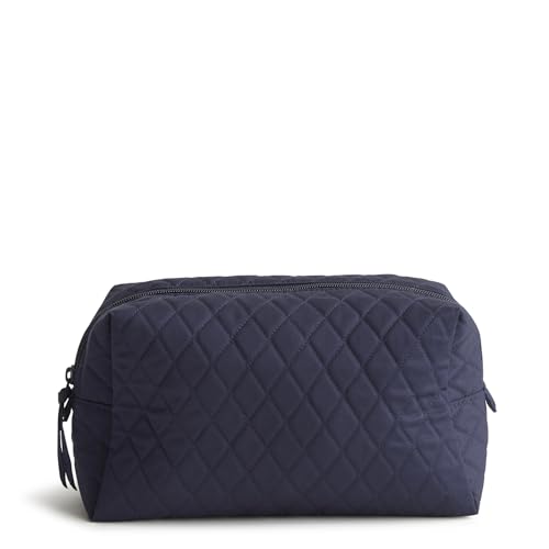 Vera Bradley Premium Cotton Large Cosmetic Makeup Bag - color: Peacoat