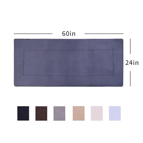 Soft Hallway Runner Rug,Washable Floor Rugs, Non Slip Memory Foam Rug,Super Water Absorption, Suitable for Bathroom Mat, Entrance,Kitchen, Living Room Decor(2x5ft Slate Grey) - color: New Slate Grey, size: 2' x 5' (Rectangular)