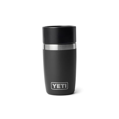 YETI Rambler 8 oz Travel Bottle, Stainless Steel, Vacuum Insulated with Leakproof Commuter Cap, Black - color: Black, size: 8 Ounces