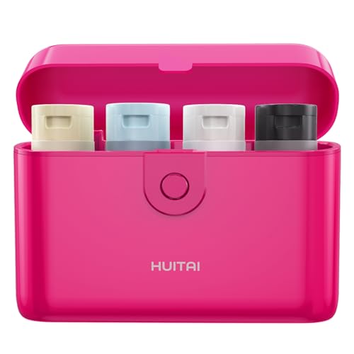 Travel Bottles with Case, 4x2oz TSA Approved, Leak-Proof, Press to Unlock, Compact & Portable Travel Toiletries (Hot Pink) - color: Hot Pink