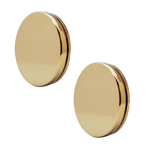 Westbrass D980R-2-01 Floating No-Hole Bath Waste Overflow Faceplate and Adaptor, Polished Brass (2-Pack) - color: Polished Brass, size: 2 Pack