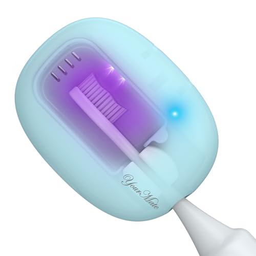 YourMate Rechargeable Toothbrush Sanitizer Case Travel Toothbrush Covers with Holder for Household and Traveling or Business Trip Blue - color: Blue