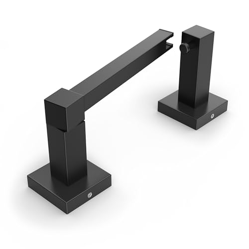 FORIOUS Toilet Paper Holder Wall Mount, Stainless Steel Rustproof Double Post Pivoting Tissue Roll Holder for Bathroom, Commercial Toilet Paper Dispenser (Matte Black, Square) - color: Matte Black