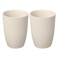 uxcell 2 Pcs Simple Toothbrush Cup, 3 x 3 x 4.1 Inch Bathroom Tumbler Reusable Plastic Cup Set for Storing Toothpaste Toothbrushes Combs Water Beverages, Beige - color: Beige