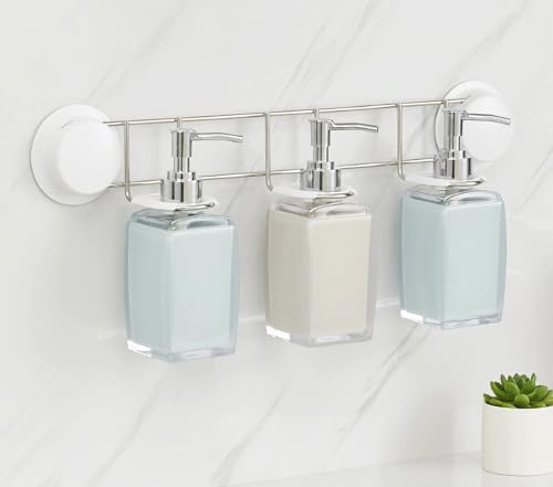 5 Pcs Blue Acrylic Bathroom Accessories Set Complete,Lotion/Soap Dispenser,Soap Dish,Toothbrush Holder,Tumbler, Toilet Brush and Holder, Modern Bathroom Decor and Housewarming Gift Set, Blue - color: Blue