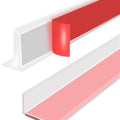 39 Inch Shower Threshold Water Dam, Silicone Barrier Shower Door Bottom Seal Strip, Self Adhesive Waterproof Barrier, for Kitchen Countertop Sink, Cooktop, Bathroom（Semitransparent） - color: Semitransparent, style: 39 in