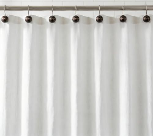 Creative Scents Dublin Brown Shower Curtain Hooks Decorative - Set of 12 Shower Hooks for Shower Curtain - Durable Shower Rings for Bathroom Curtain - style: Shower Hooks