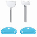 4 Pack Toothpaste Tube Squeezer Set, 2 Stainless Steel Metal Tube Wringers + 2 Hangable Plastic squeezers, Bathroom Toothpaste Key for Cream, Hair Dye, Paint, Reduce Waste Tool