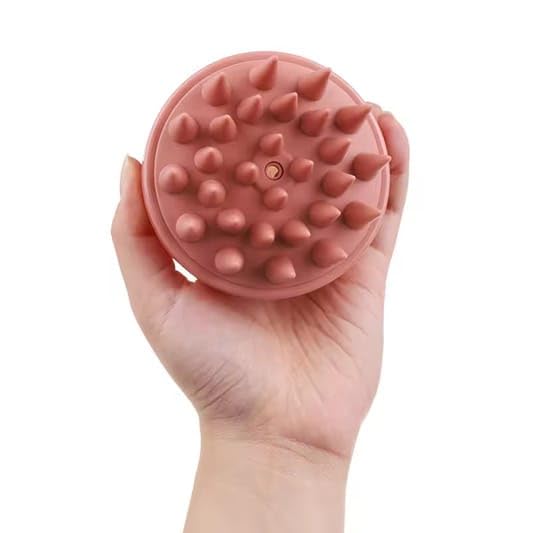 2-in-1 Scalp Massager with Shampoo Dispenser - Durable Head Scrubber for Deep Cleansing and Hair Growth, Non-Slip Exfoliating Brush for Dandruff Removal, Handheld Silicone Hair Brush - (Pink) - color: Pink