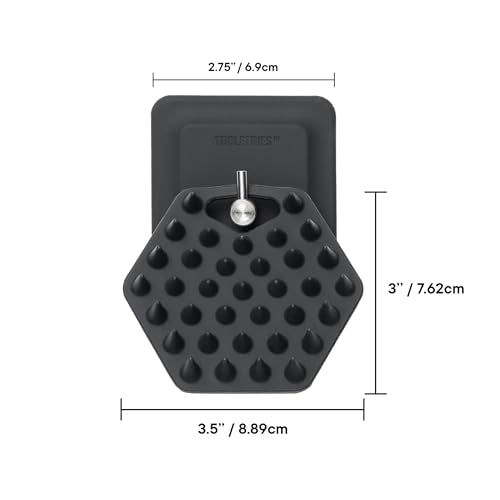 TOOLETRIES Silicone Scalp Scrubber, Shampoo Brush with Hook - Charcoal | Soft flexible bristles gently exfoliate dandruff and oil build-up for thick, thin, wet and dry hair.