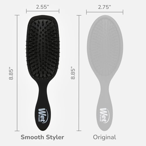 Wet Brush Smooth Styler Hair Brush, Black Frost, Exclusive Ultra-soft IntelliFlex Bristles, Synthetic Boar Bristles, Shiny And Smooth, For All Hair Types, For Women, Men, Wet And Dry - color: Black Frost, size: 1 Count (Pack of 1)