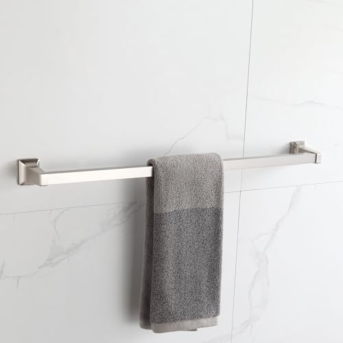 4 Pieces Bathroom Hardware Accessories Set, Stainless Steel 24 inch Towel Bar, Towel Rack, Robe Hook, Toilet Paper Holder for Bathroom Wall Mounted (Brushed Nickel) - color: Brushed Nickel