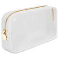 DANCOUR Small Clear Makeup Bag – Mini Pouch for Purse, White Cosmetic Travel Case, Compact Clear Cosmetic Bag, Mini Purse Pouch for Travel - color: White, style: Small