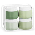 Mrsdry Travel Containers for Toiletries 4 Pack, TSA Approved Travel Size Toiletries, With Clear Bag Leak Proof Silicone Jars, Creams Jars Carrying Small Items - color: Water Green, size: 3 oz