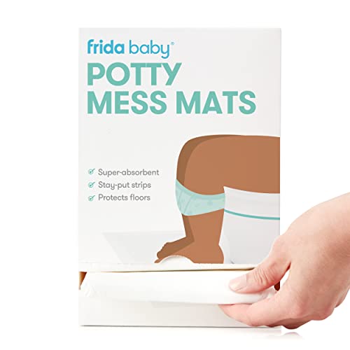 Frida Baby Potty Mess Mats, Disposable, Super-Absorbent Floor Pads for Easy Cleanup, 20 Count - size: 20 Count, style: Potty Mess Mats
