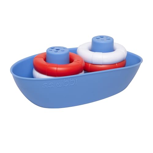 Ubbi Boat & Buoys Bath Toys, Includes 1 Boat and 4 Buoys, Bath Time Toys for Toddlers - color: Boat and Buoys