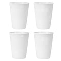 uxcell 4 Pcs Simple Toothbrush Cup, 3.3 x 3.3 x 4.2 Dishwasher Safe Bathroom Tumbler Reusable Plastic Cup Set for Storing Toothpaste Combs, White - color: White