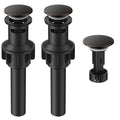 Bathroom Sink Drain with Overflow with Hair Catcher Anti-Clog Sink Strainer | Hurran Bathroom Sink Stopper for 1.75" Hole, Plastic Pop-up Drain for Bathroom Vanity Vessel Sink, Oil Rubbed Bronze, 2 Pack - color: Oil Rubbed Bronze X 2
