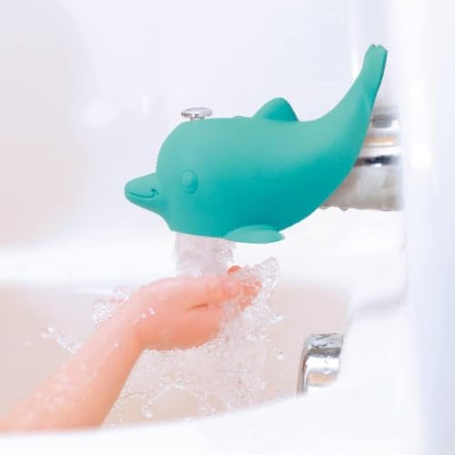 Nuby Bathtub Safety Spout Guard - Compatible with Most Standard Faucets - Bath Toys - Dolphin, (Pack of 6) - style: Dolphin (Pack of 6)