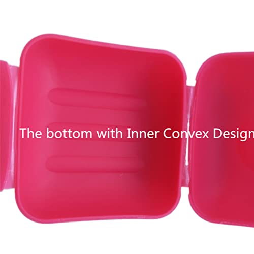 Portable Travel Soap Container Case Box Holder with Lid, Plastic Soap Dish Organizer for Bathroom Home Outdoor Hiking Camping (4 Pack)