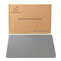 MODHAUS Diatomite Stone Bath Mat, Fast Drying Natural Bathroom Mat, Eco Friendly Non Slip Super Absorbent Bathroom Floor Mat, Easy Clean Stone Bath Mats for Bathroom (23.6" x 15.6”) (Dark Gray) - color: Dark Gray
