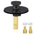 Bathtub Drain Stopper, Durable Metal Lift-and-Turn Tub Stopper, 3/8 Inch and 5/16 Inch Thread Adapter Fits Most Standard Tub Drains, Matte Black - color: Matte Black