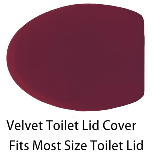 Madeals Memory Foam 4 Piece Bath Rugs Set with Toilet Lid Cover and Rug Set Combo, Bathroom Mat Sets 3 Piece and U-Shaped Toilet Floor Rug Burgundy - color: Burgundy, size: 20" x 32"/17" x 24"/Contour/Lid Cover