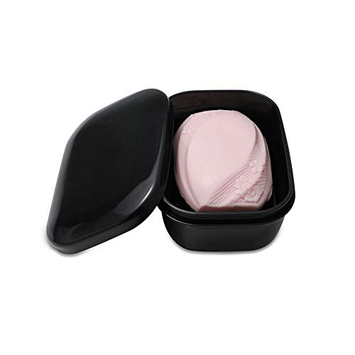Soap Dish Soap Box Soap Holder 2 Pack Soap Container for Shower, Waterproof Portable Soap Case Tray for Traveling, Car, Home, Outdoor, Camping, Gym (Black) - color: Black