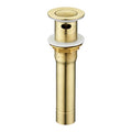 CREA Bathroom Sink Drain, Bathroom Sink Stopper with Drain Hair Catcher Pop Up Drain 1 1/2" for Bathroom Vanity Kitchen Sink with Overflow, Gold - color: Gold