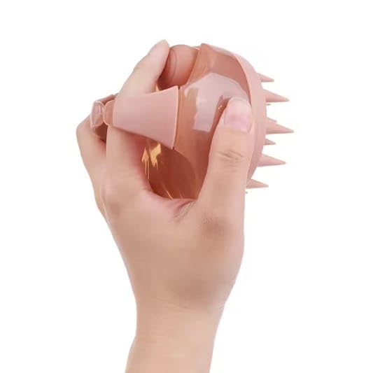 2-in-1 Scalp Massager with Shampoo Dispenser - Durable Head Scrubber for Deep Cleansing and Hair Growth, Non-Slip Exfoliating Brush for Dandruff Removal, Handheld Silicone Hair Brush - (Pink) - color: Pink