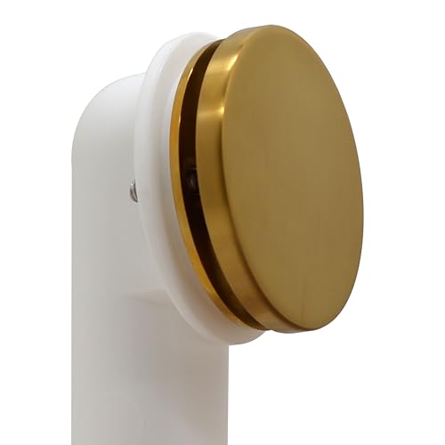 Westbrass D980R-18 Floating No-Hole Bath Waste Overflow Faceplate and Adaptor, Brushed Bronze - color: Brushed Bronze, size: 1 Pack