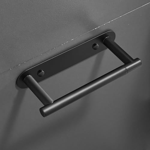 Movable Toilet Paper Holder Black Roll Holder, Paper Towel Holder - color: Black