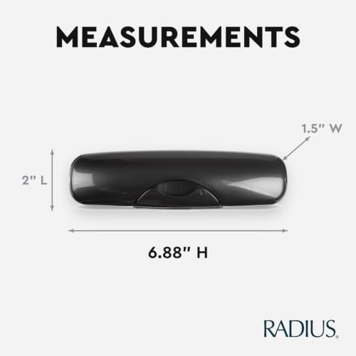 RADIUS Toothbrush Travel Case for Big Brush/Original/Scuba Brushes, BPA-Free Recycled Plastic, Portable for Bathroom, School, Home, Camping - Translucent (ONLY fits the Big Brush/Original/Flex/SCUBA) - color: Translucent, size: 6.88H - 1.5W - 2L (in)