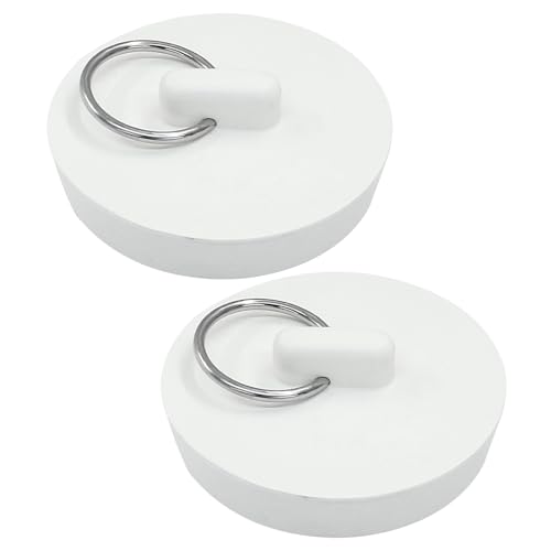 Rubber Drain Stoppers, 2 Pack, 1-7/8 Inch (47mm) | Bathroom Sink Stopper, Universal Bathtub Drain Plug, Hanging Ring, For Kitchen Sink Tub Drain - style: 1-7/8 Inch