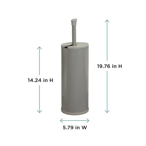 Zenna Home Easy Access Brushed Nickel Toilet Paper Holder, Rustproof, Holds 3 Rolls, Toilet Paper Storage with Lid and Easy Grip Handle, Bath Tissue Holder with Lid, Brushed Nickel - color: Brushed Nickel
