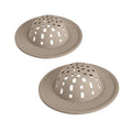 Spectrum Silicone Sink Strainer 2-Pack - Flexible Kitchen Sink Drain Strainer, Fits Standard Sinks, Drain Guard Catch Food Debris for Sink Protection, Easy Removal, Dishwasher Safe, Taupe - color: Taupe, size: 2 Pack