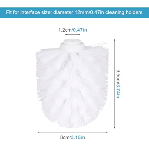 2PCS Toilet Bowl Brush Replacement Head, Toilet Brush Head Replacement with Durable Stiff Bristles, Cleaning Tool for Home Hotel Bathroom (Black) - color: Black