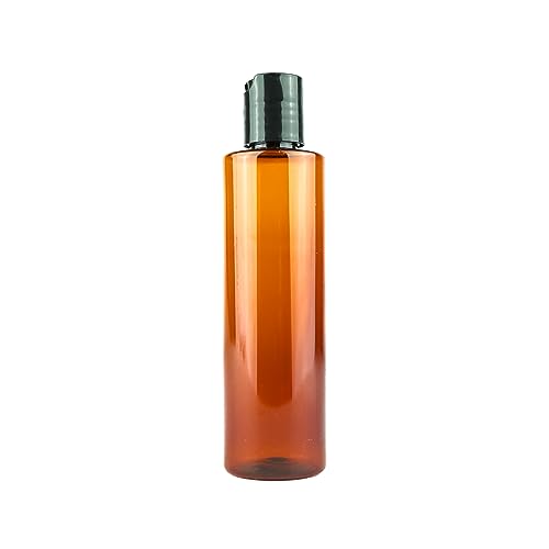 Plastic Amber Bottles (Pack of 48) - 4oz Amber Plastic Bottle with Screw Caps; Used as Reusable Shampoo, Lotion Bottles for Travel, Body Wash Container - size: 4 oz 48 pack
