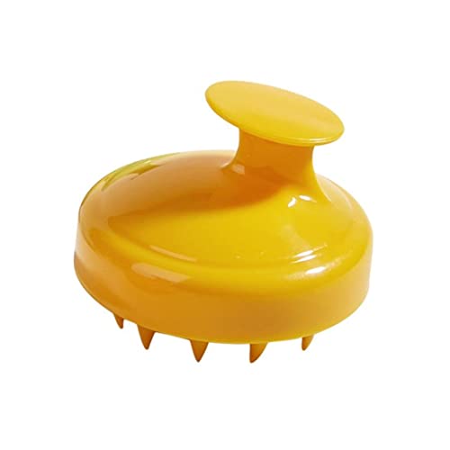 Hair Scalp Massager Silicone Scalp Scrubber Shampoo Brush for Hair Growth/Dandruff Removal,Head Massager Exfoliator Scalp (1x Yellow) - color: 1x Yellow