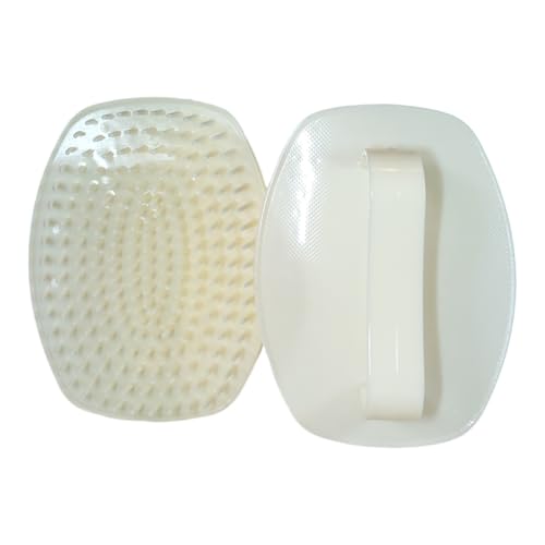 Scalp Massage Brush for Hair Growth - 2 Pack Detangler Hair Brush with Firm Bristles for Wet Dry Hair - Shampoo Brush Scalp Massager for Shower - Exfoliating Scalp Scrubber (Beige, 4×3 in) - color: Beige
