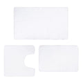 3 Pieces Luxury Bathroom Rug Set with U-Shaped Toilet Rug, Non-Slip Rubber Bottom, Thick Microfiber Fluffy Plush, Water Absorption, Quick Dry, Ultra Soft, Bath Mats for Bathroom, Tub(White) - color: White