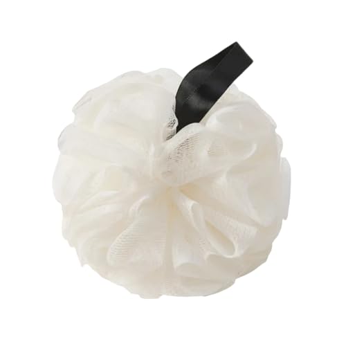 Loofah Sponges for Shower,Exfoliating Cleaning Bath Loofa Body Scrubber Balls for Women Men Washing(1 pcs,White) - color: White, size: 1 Count (Pack of 1)