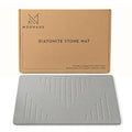 MODHAUS Diatomite Stone Bath Mat, Fast Drying Natural Bathroom Mat, Eco Friendly Non Slip Super Absorbent Bathroom Floor Mat, Easy Clean Stone Bath Mats for Bathroom - Light Gray (23.6" x 15.6”) - color: Light Gray