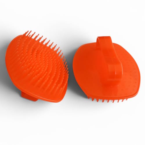 Detangler Hair Brush 2 Pack for Wet & Dry Hair (4×3 in) - Firm Bristle Shampoo Scalp Massage Brush for Shower - Pain-Free Detangling for Women, Men, Kids (Red) - color: Red